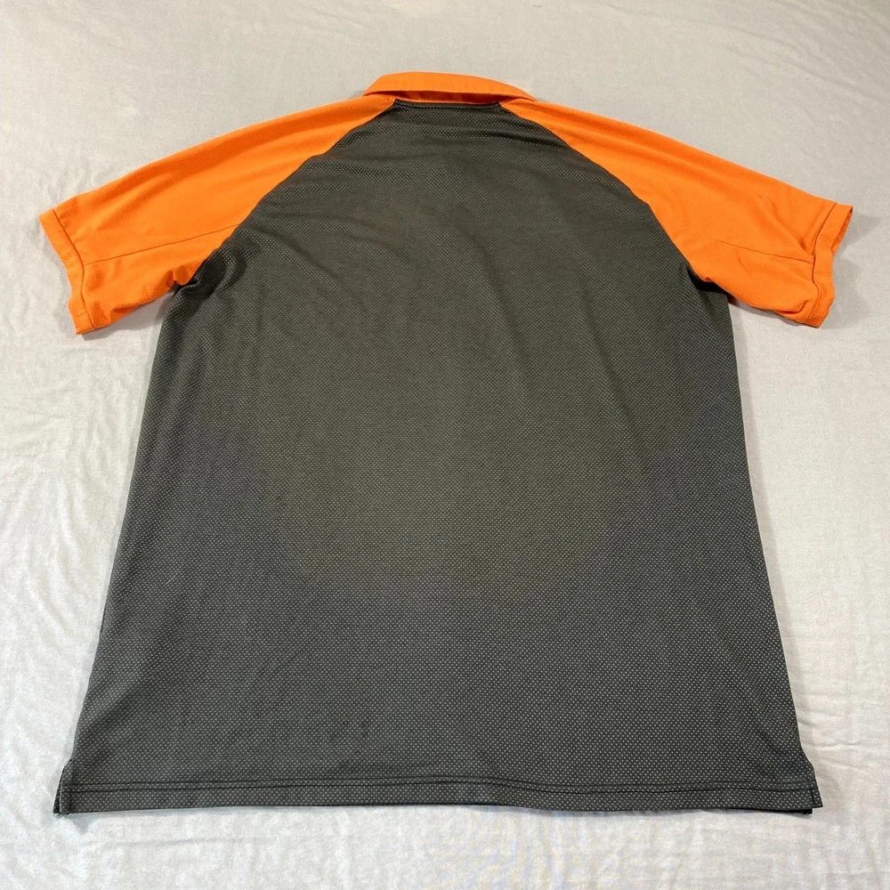Nike San Francisco Giants Polo Shirt Mens Large Gray Orange MLB Baseball Dri-Fit